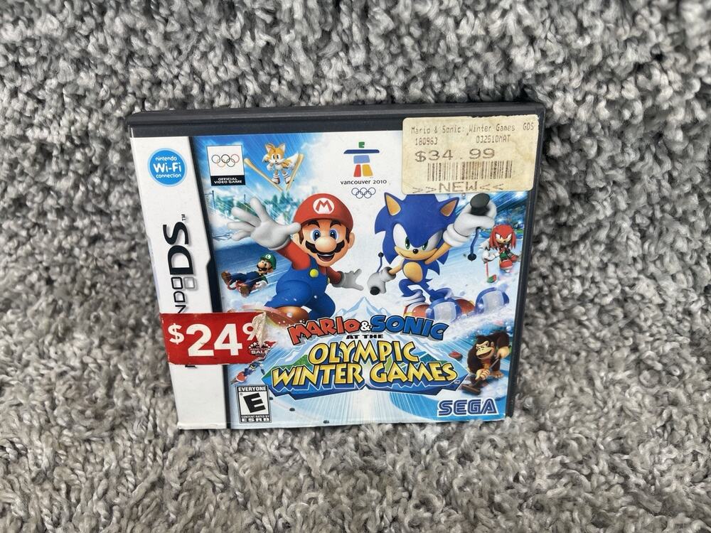 Mario & Sonic at the Winter Olympic Game Nintendo DS Case Game & Manual Rated E